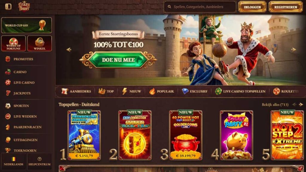 beste online casino belgie crazy tower review